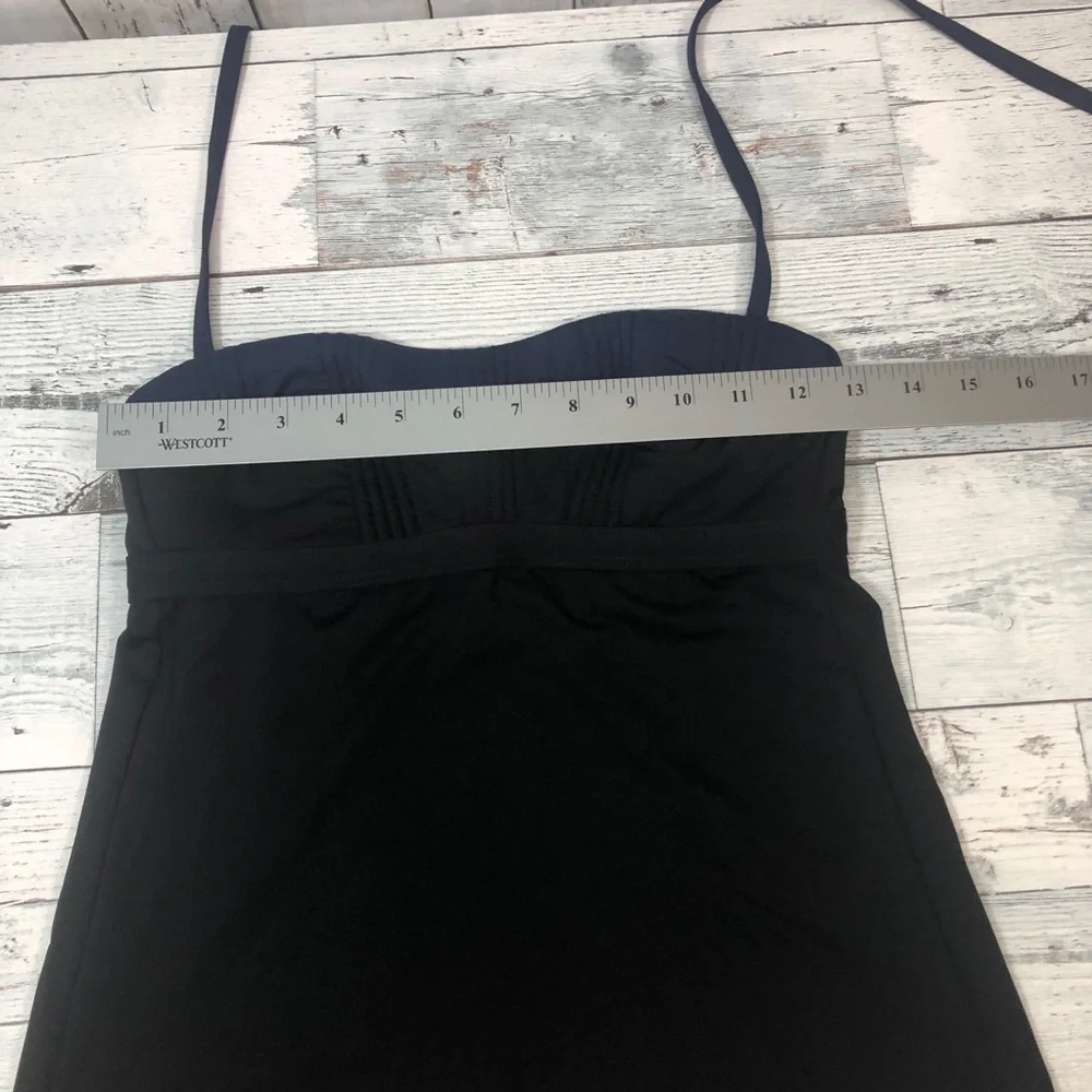 Athleta Textured Bandeau Halter Style Swimsuit Top XS